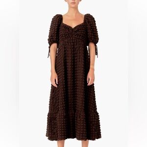 Endless Rose NWOT Brown Midi Dress size medium